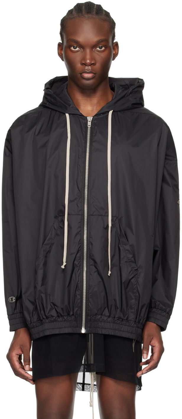 Tuulitakki Rick Owens Jumbo Jason's Hoodie Musta | CM01D0632 CHNY