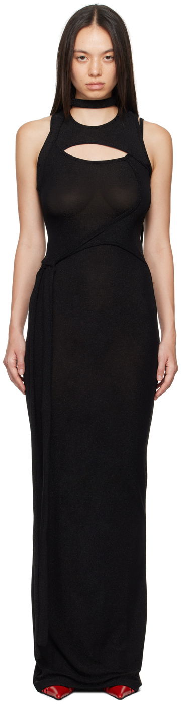 Mekko Ottolinger Ottolinger Layered Cutout Maxi Dress Musta | 1040304921