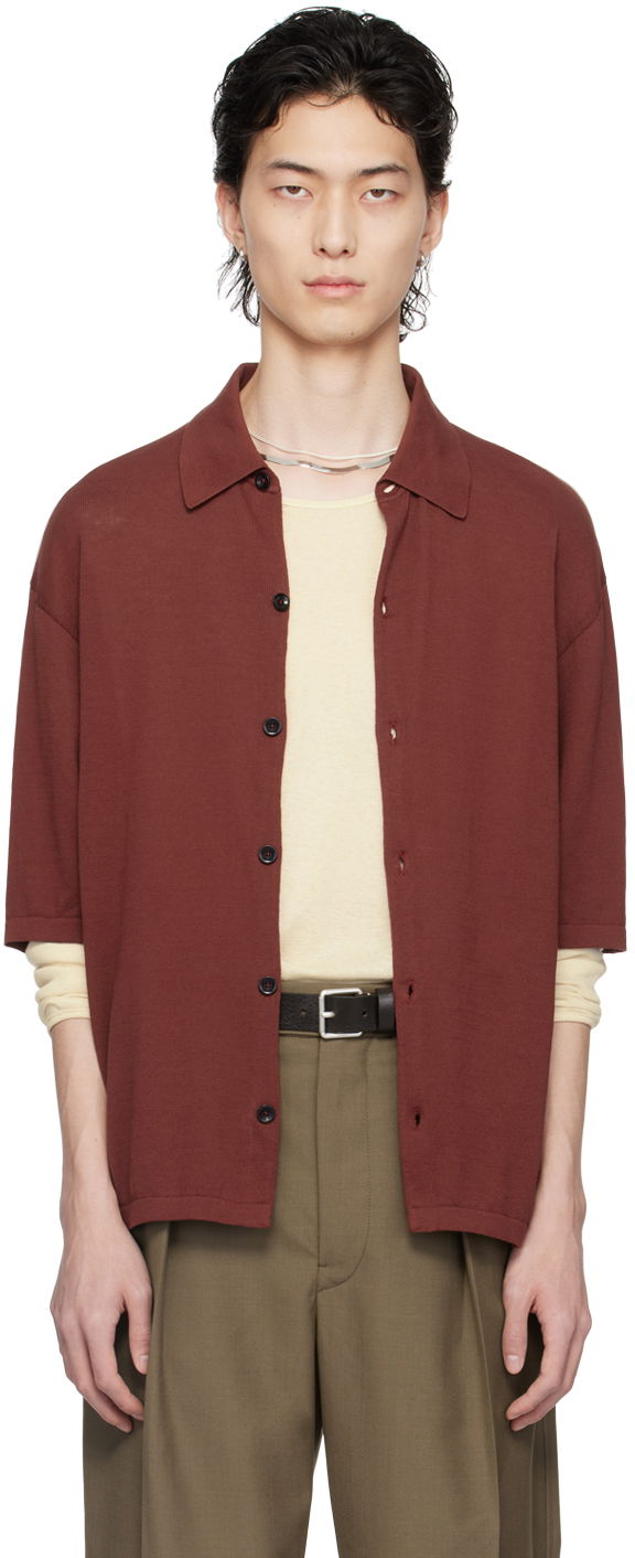 Paita LEMAIRE LEMAIRE Button Knit Shirt Punainen | TO1225 LK116