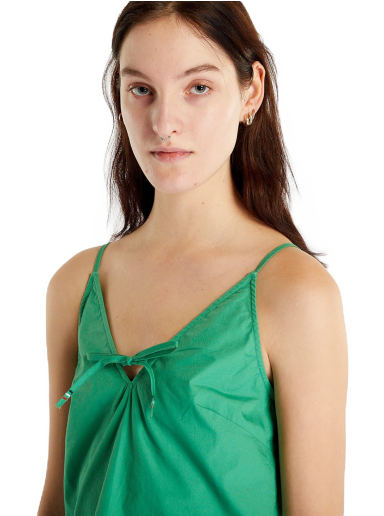 Tankkitoppi Tommy Hilfiger Poplin Strappy Top Vihreä | DW0DW15200 LY3