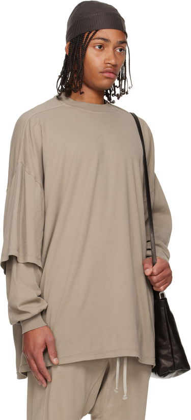Huppari Rick Owens Concordians Tommy Hustler Layered Sleeve Oversized Sweatshirt Beige | DU02E7266 JDB, 1