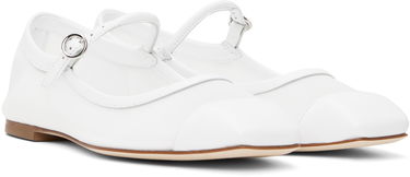 Vaatteet Aeyde Aeyde Uma Mesh Toe-Cap Ballerina Flats Valkoinen | A11-FL-RKLS08FL181-SS25-1020-007, 3