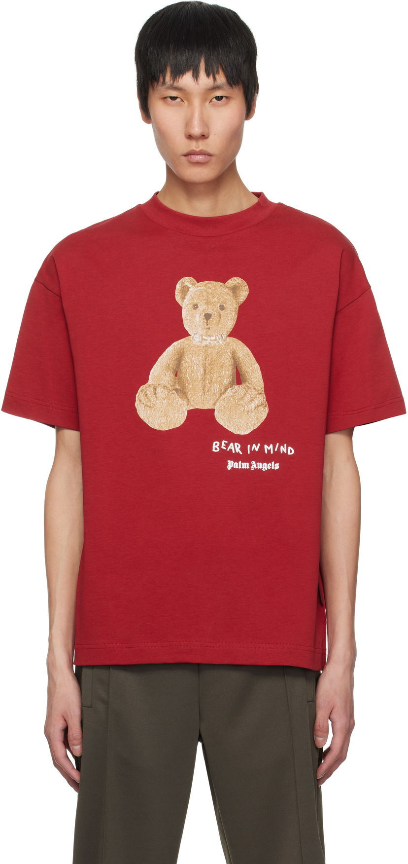 T-paita Palm Angels Palm Angels 'Bear in Mind' T-Shirt Punainen | PMAA001S25JER0052560