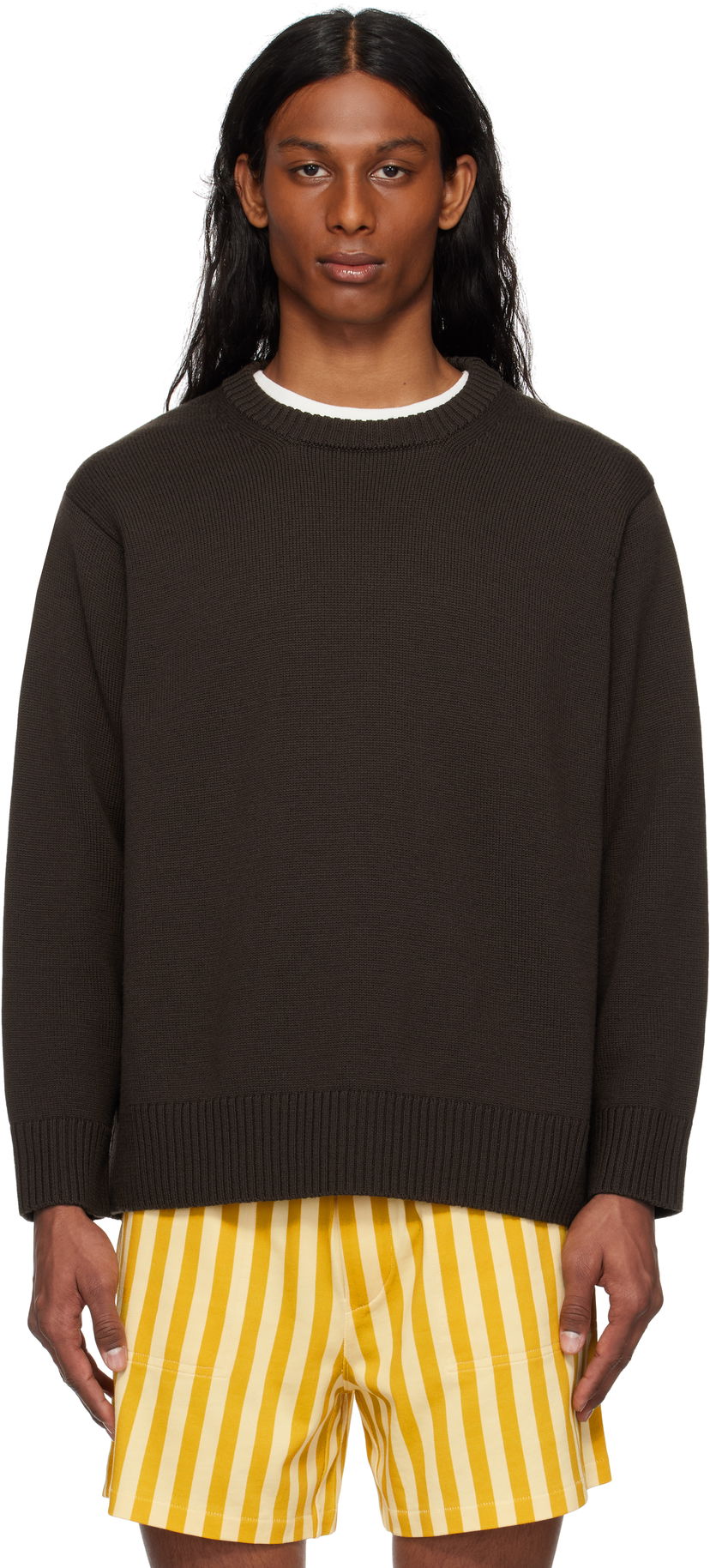 Villapaita Bode Bode Juniper Sweater Ruskea | MRS25KT028