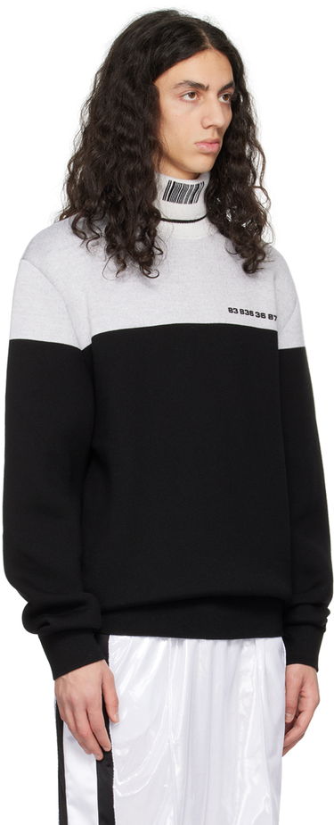 Villapaita VETEMENTS Colorblocked Turtleneck Musta | VL16KN420B, 1