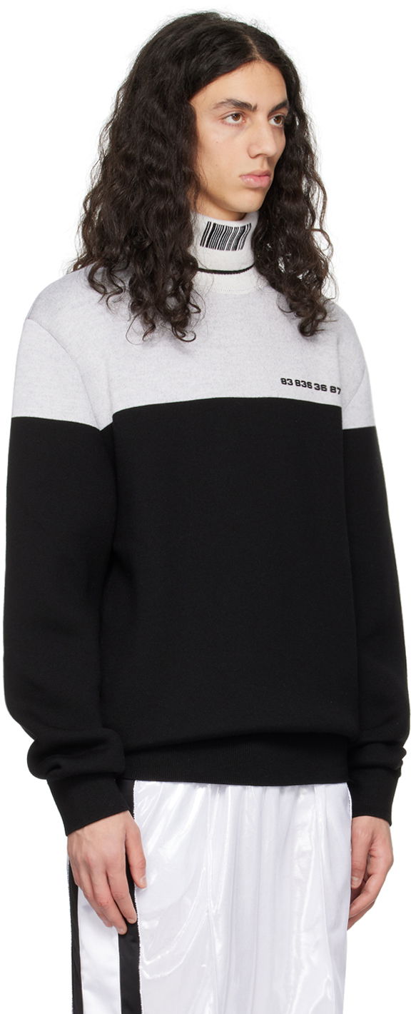 Villapaita VETEMENTS Colorblocked Turtleneck Musta | VL16KN420B, 1