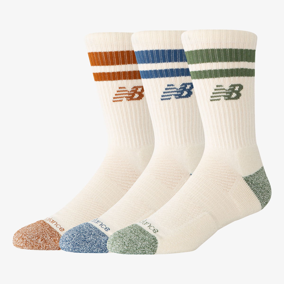 Sukat New Balance Multicolor Crew Socks Valkoinen | NBLAS35210AS3, 1