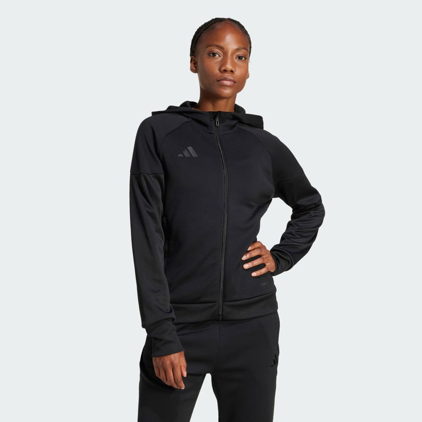 Huppari adidas Performance Tiro 25 Full-Zip Hoodie Musta | JD9079
