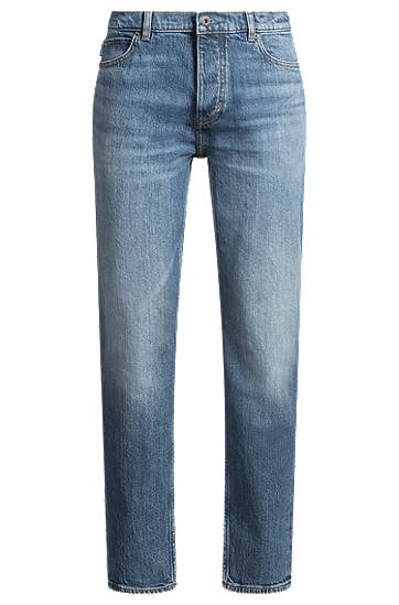 Jeans BOSS Tapered-Fit Stonewashed Jeans Sininen | 50529220