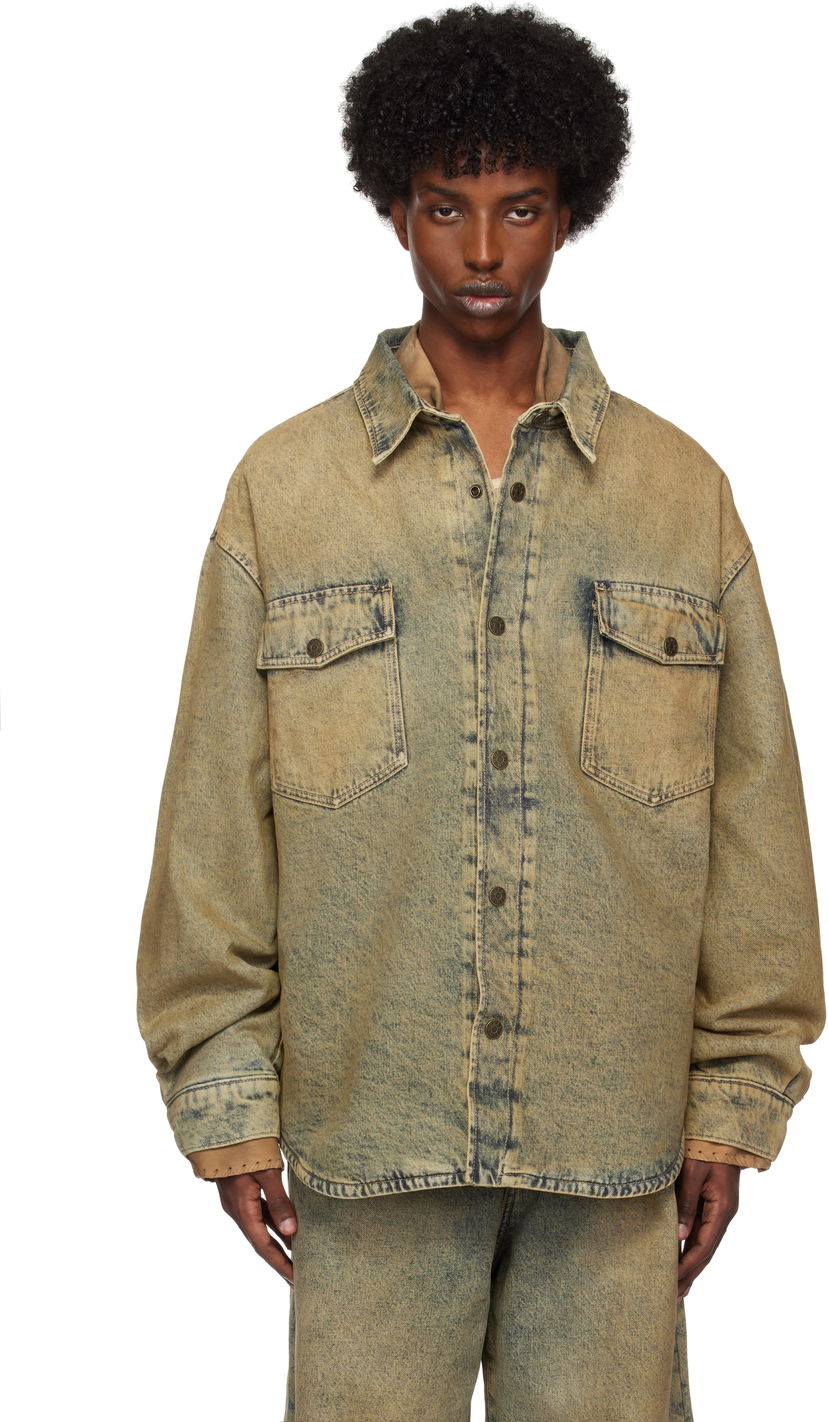 Paita GUESS Denim Shirt Overshirt Vihreä | M4BU85D4S18GUS2