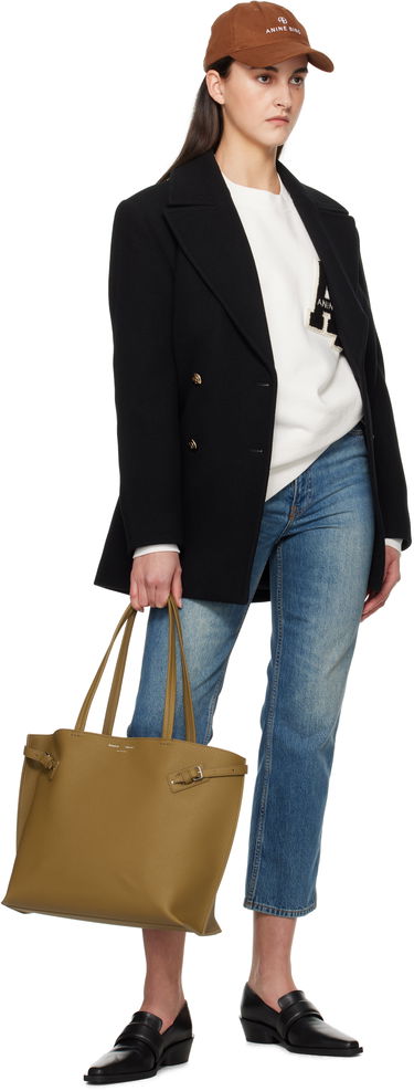 Huppari Anine Bing Anine Bing Miles Oversized Letterman Sweatshirt Valkoinen | A-08-10074-OFW1, 3