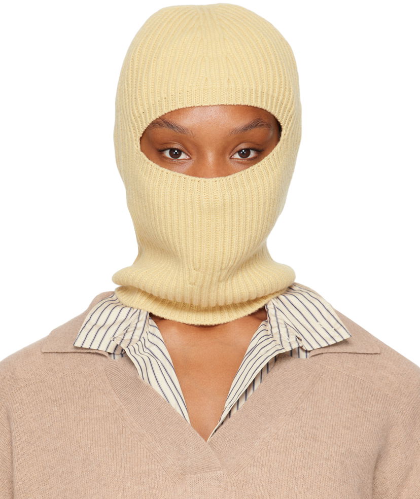 Huivi Stella McCartney Ribbed Balaclava Keltainen | 6K08883S2528