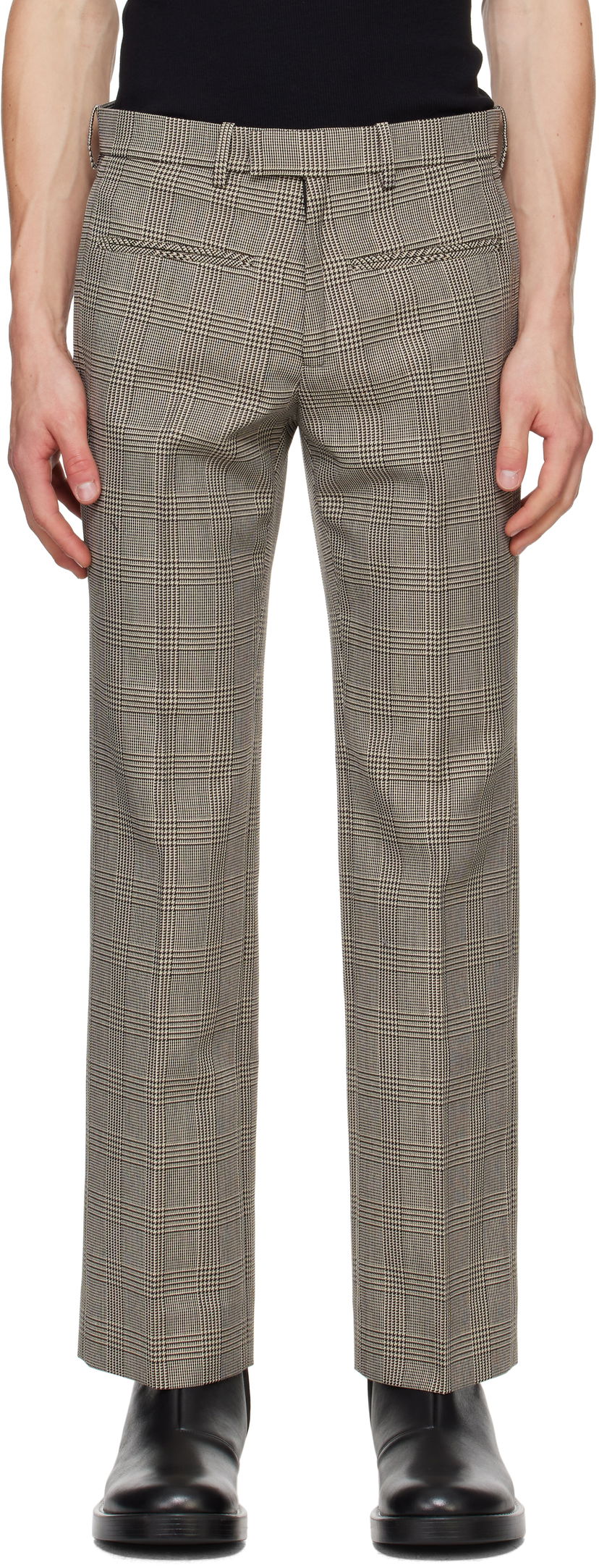 Housut Courrèges Prince of Wales Check Trousers Ruskea | 324CPA249PL0166