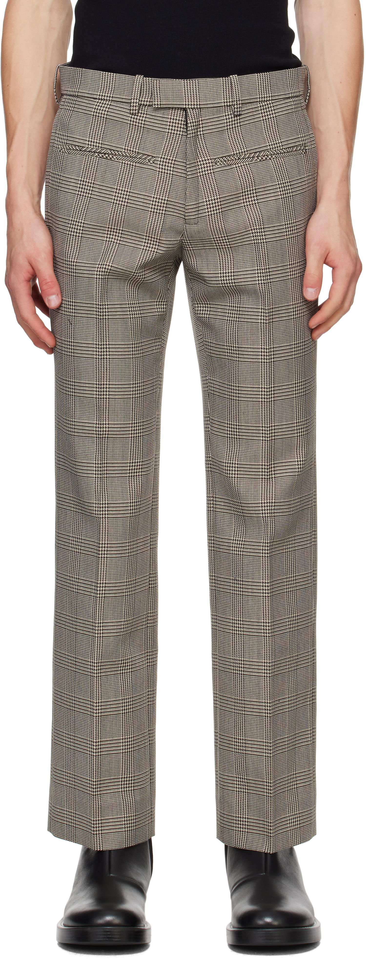 Housut Courrèges Prince of Wales Check Trousers Ruskea | 324CPA249PL0166, 0