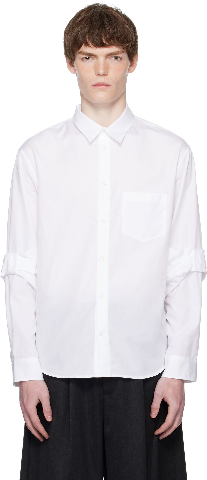 Paita Simone Rocha Simone Rocha Bow Sleeve Classic Shirt Valkoinen | 5382 1025