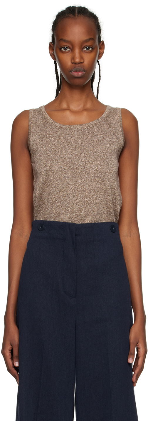 Tankkitoppi Max Mara Elica Tank Top Ruskea | 2393611232600 MM12134