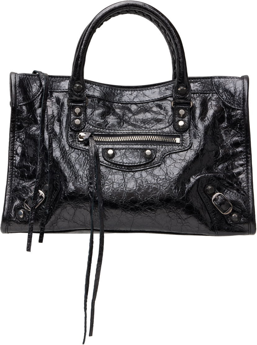 Kangaskassi Balenciaga 'Le City' Small Leather Bag Musta | 811442 2AA9R