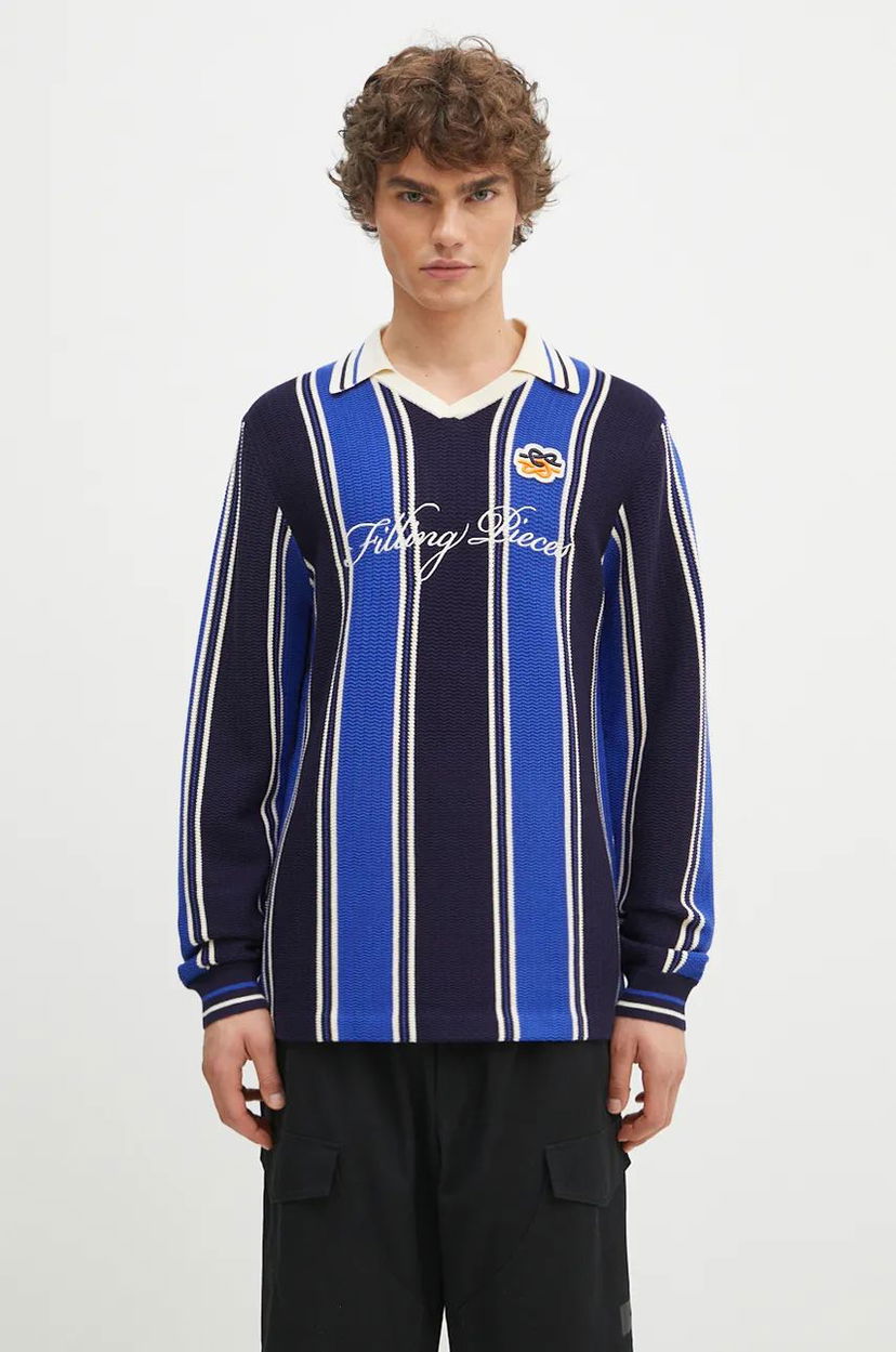 Villapaita Filling Pieces Knit Football Jersey Sweater Sininen | 91099041925