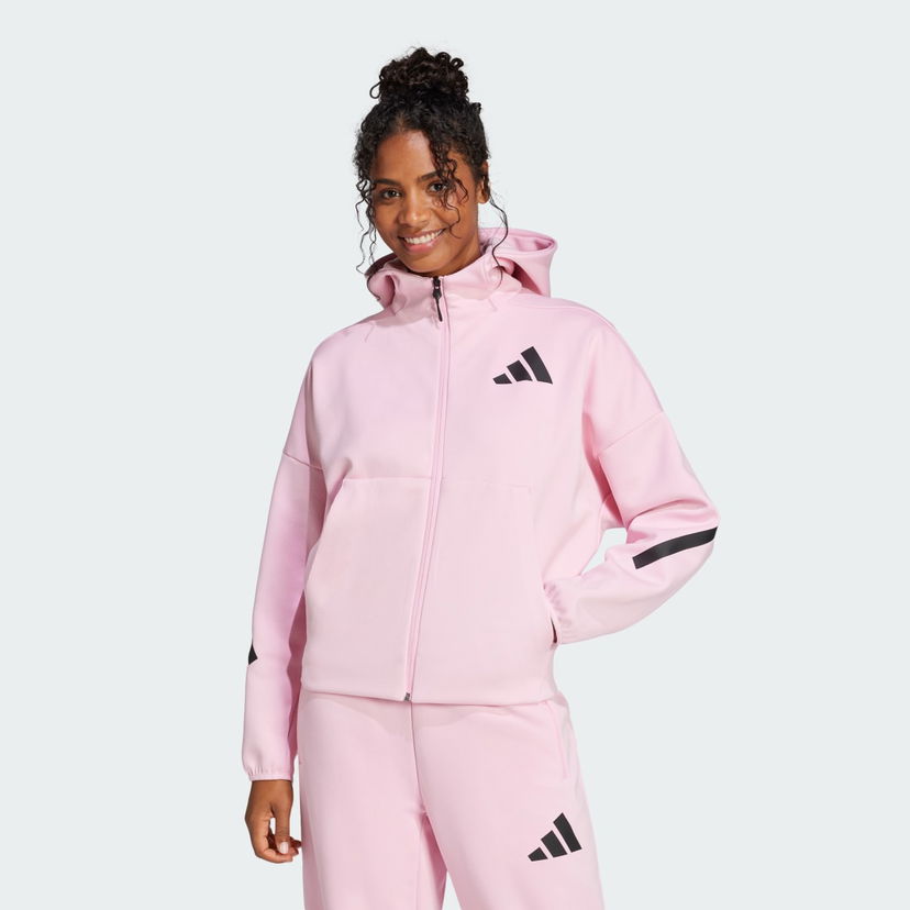 Huppari adidas Performance Z.N.E. Full-Zip Hoodie Vaaleanpunainen | JC5393