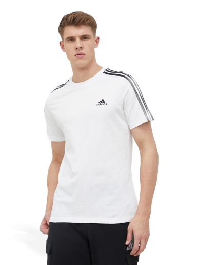 T-paita adidas Originals Essentials Single Jersey 3-Stripes Valkoinen | IC9336