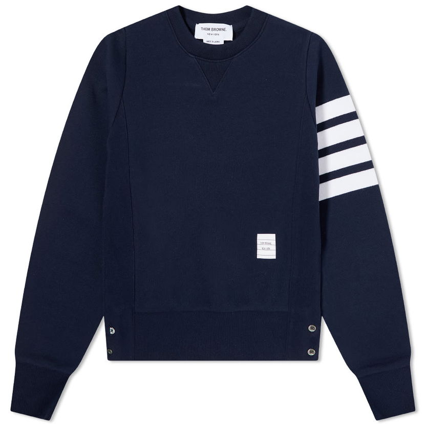 Villapaita Thom Browne Thom Browne Classic Loop 4-Bar Crewneck Sweatshirt Tummansininen | FJT002A-00535-415