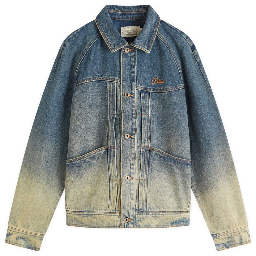 Takki Dime Dime Dipped Sandblasted Denim Jacket, Size Large Sininen | DIMESP253IND