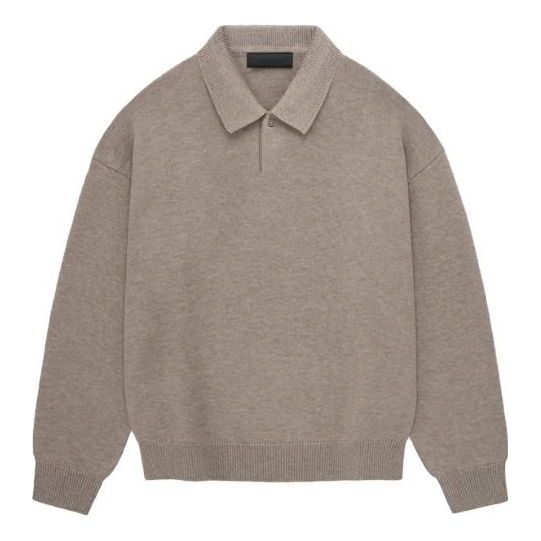 Villapaita Fear of God Essentials Knit Polo Shirt Ruskea | 192BT232184F