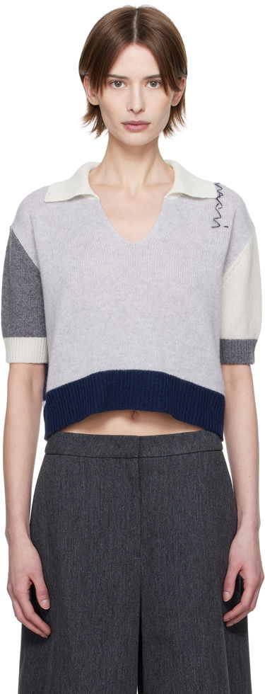 Villapaita Marni Marni Cashmere Color-Block Polo Harmaa | CVMD0150EQ UFX385, 0