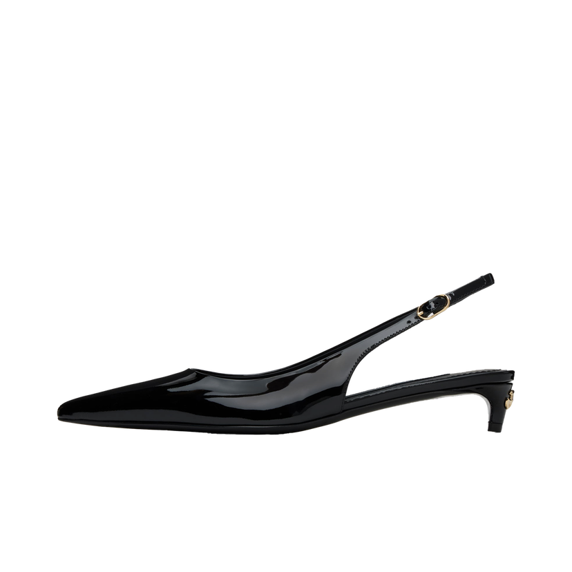 Tennarit ja kengät Dolce & Gabbana Dolce&Gabbana Patent Slingback Kitten Heels Musta | CG0701 A1471