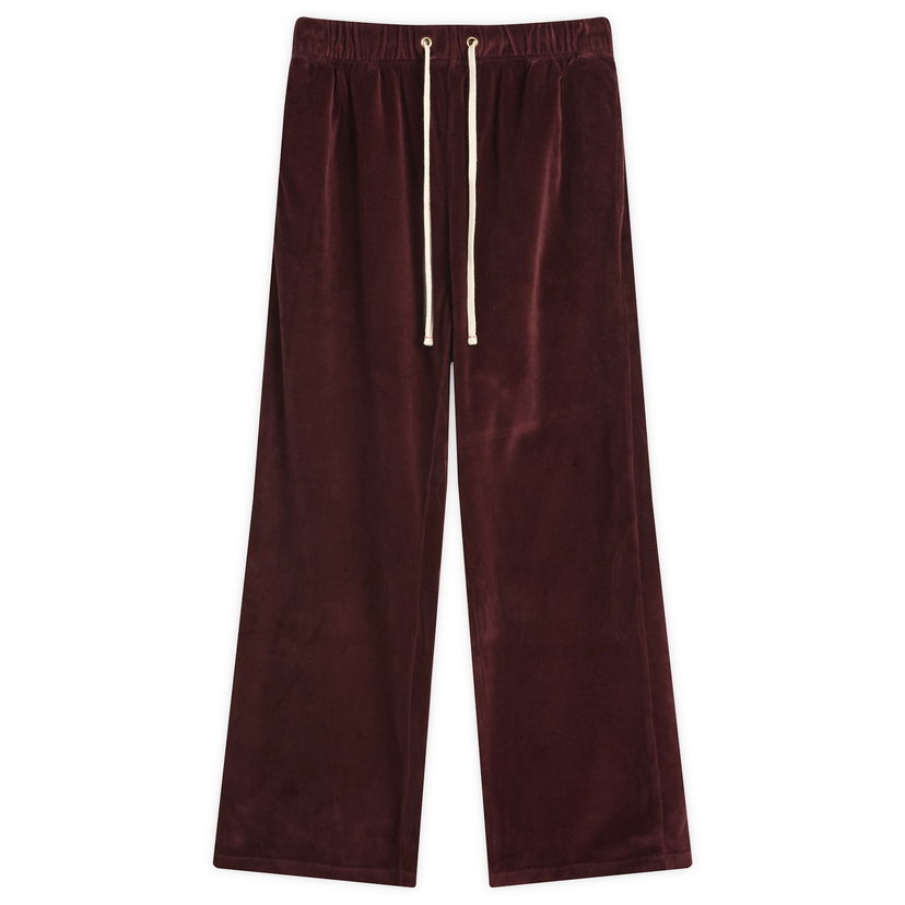 Housut LES TIEN Les Tien Velour Relaxed Pants, Size Large Burgundia | VL-3129-WRM