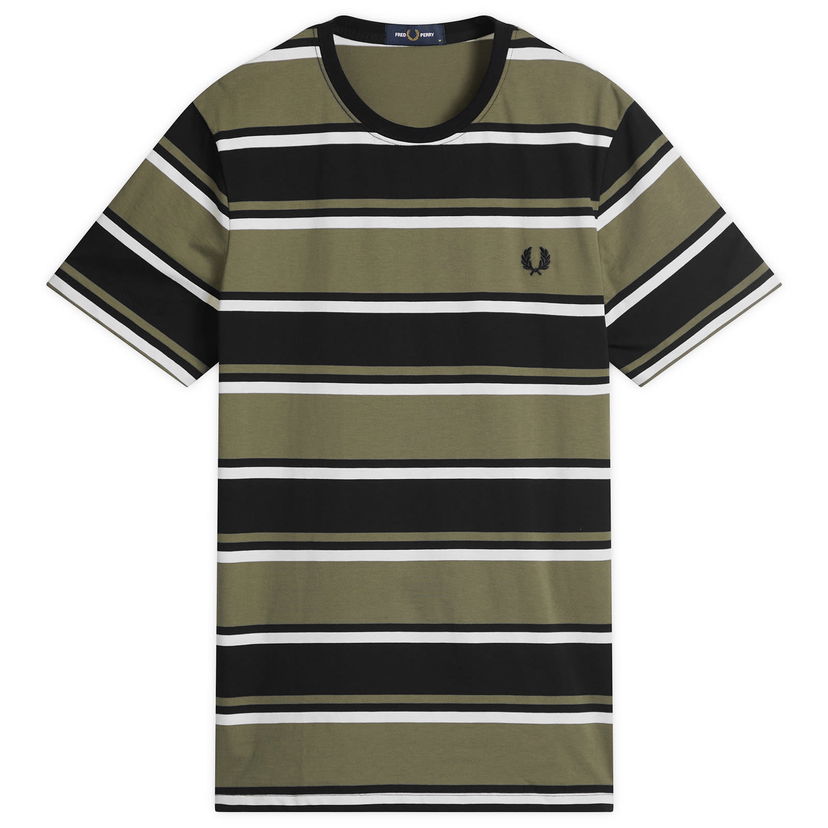 T-paita Fred Perry Fred Perry Bold Striped T-Shirt, Size Large Vihreä | M1302-102