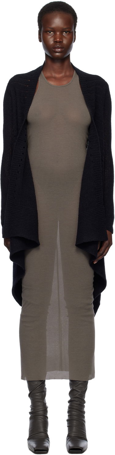 Villapaita Rick Owens Rick Owens Hollywood Medium Wrap Cardigan Musta | RP01E7642 KGRID, 0