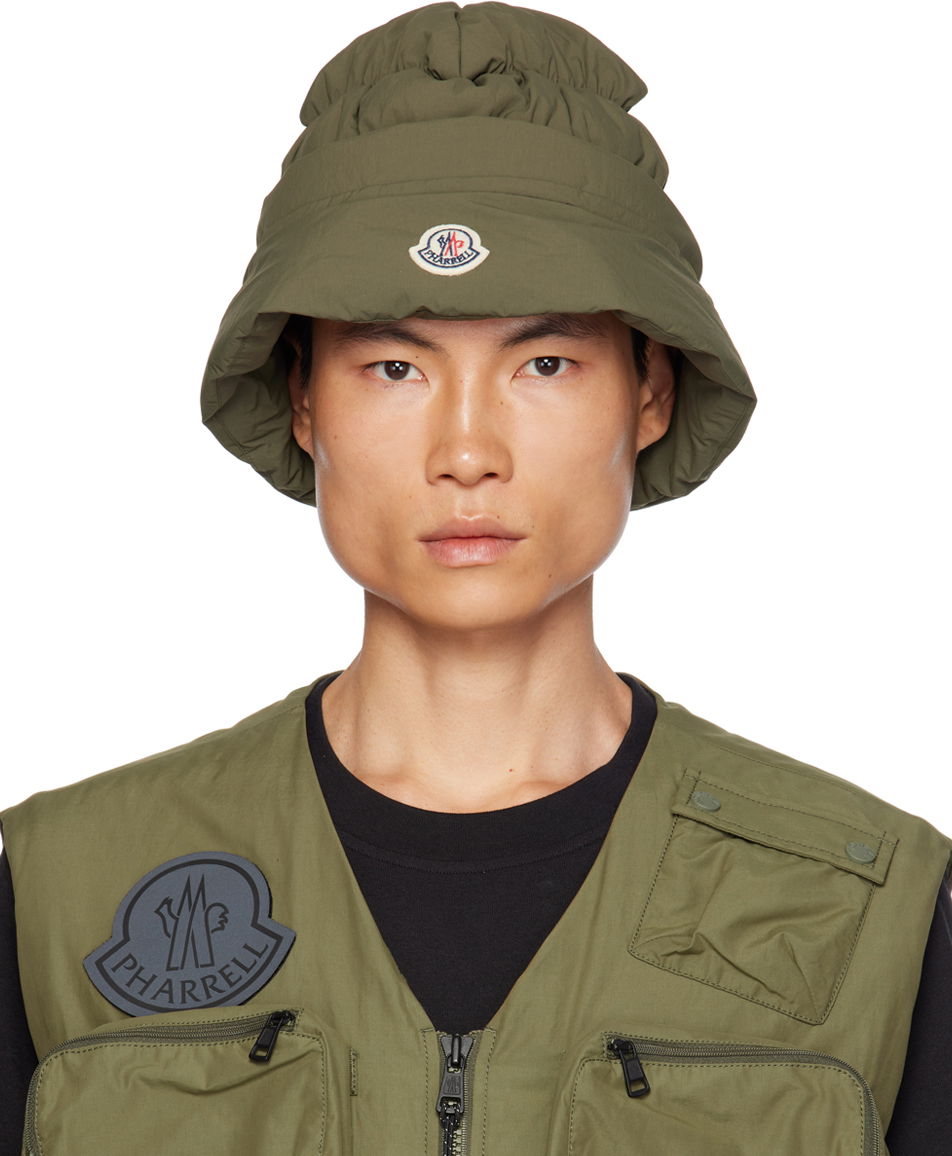 Hattu Moncler Genius x Pharrell Williams Down Bucket Hat Vihreä | I209R3B00002M3404, 0