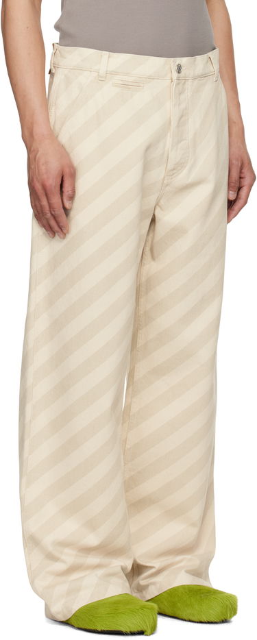 Housut Marni Marni Striped High-Waist Jeans Beige | PUJU0101A0 USCX37, 1