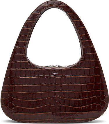 Käsilaukku Coperni Coperni Croco Embossed Large Swipe Baguette Bag Ruskea | COPBA85F6032, 0