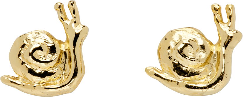 Korvakorut Chopova Lowena Chopova Lowena Snail Gold Stud Earrings Keltainen | 6582