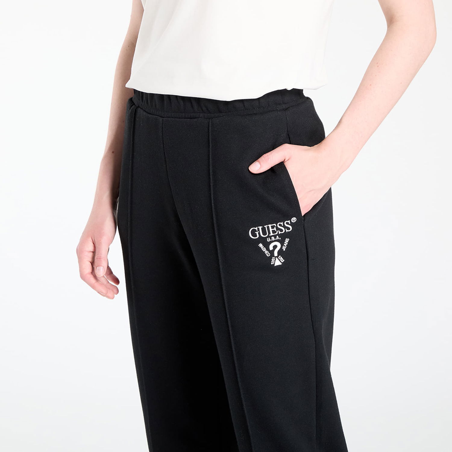 Verryttelyhousut GUESS GUESS Roberta Cuff Long Pants Musta | V5RB13KC3D2-FJ8N, 1