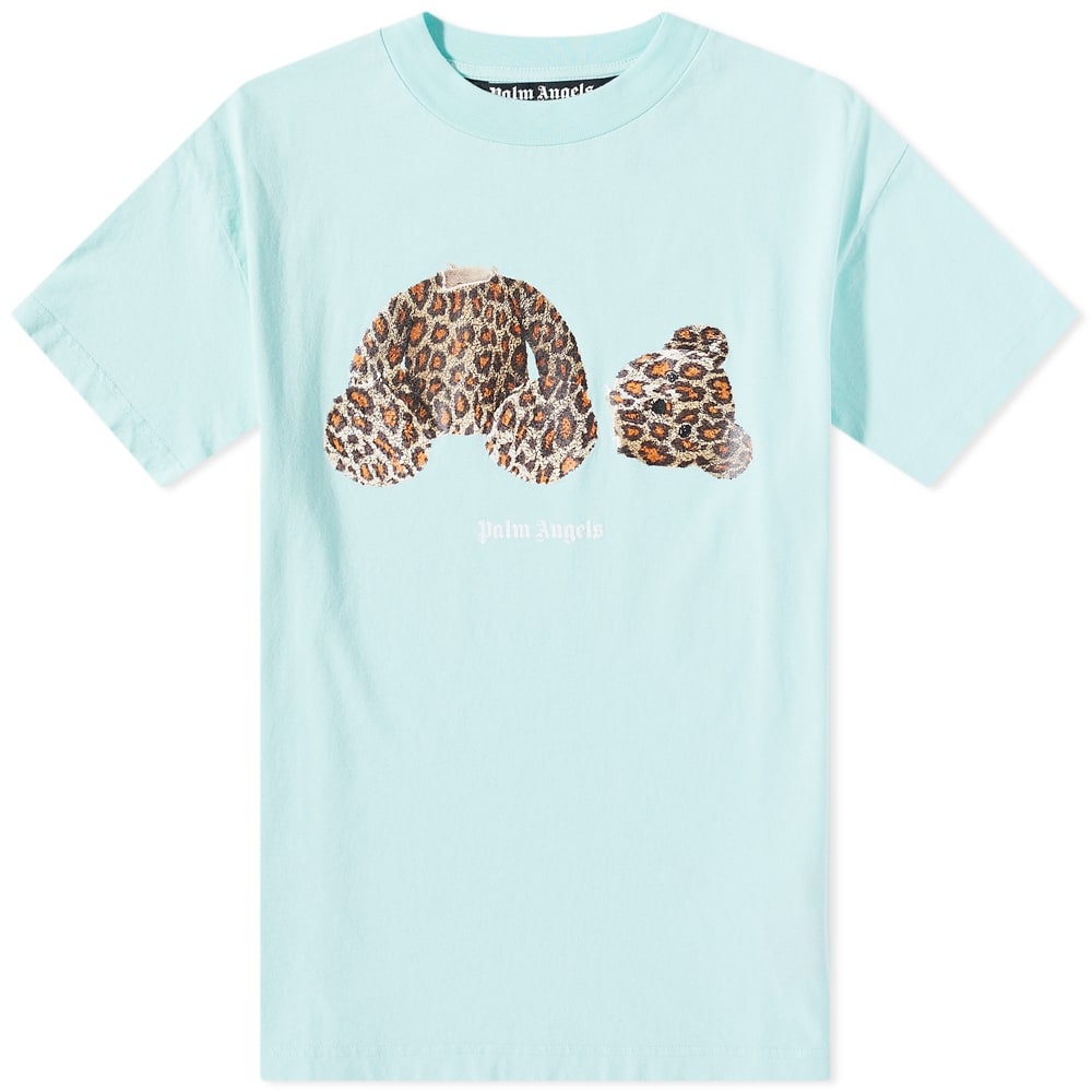 T-paita Palm Angels Leopard Kill The Bear Tee Turkoosi | PMAA001S22JER0185260, 0