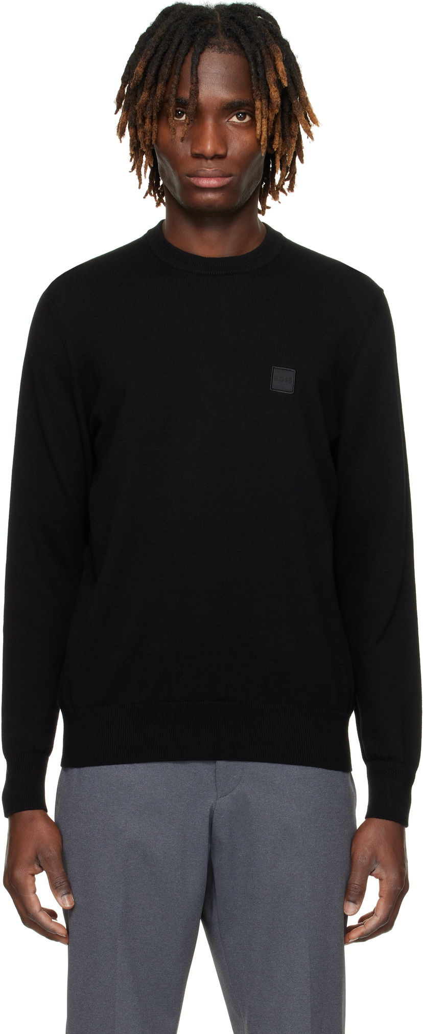 Villapaita BOSS BOSS Cotton-Cashmere Regular-Fit Sweater Musta | 50527583