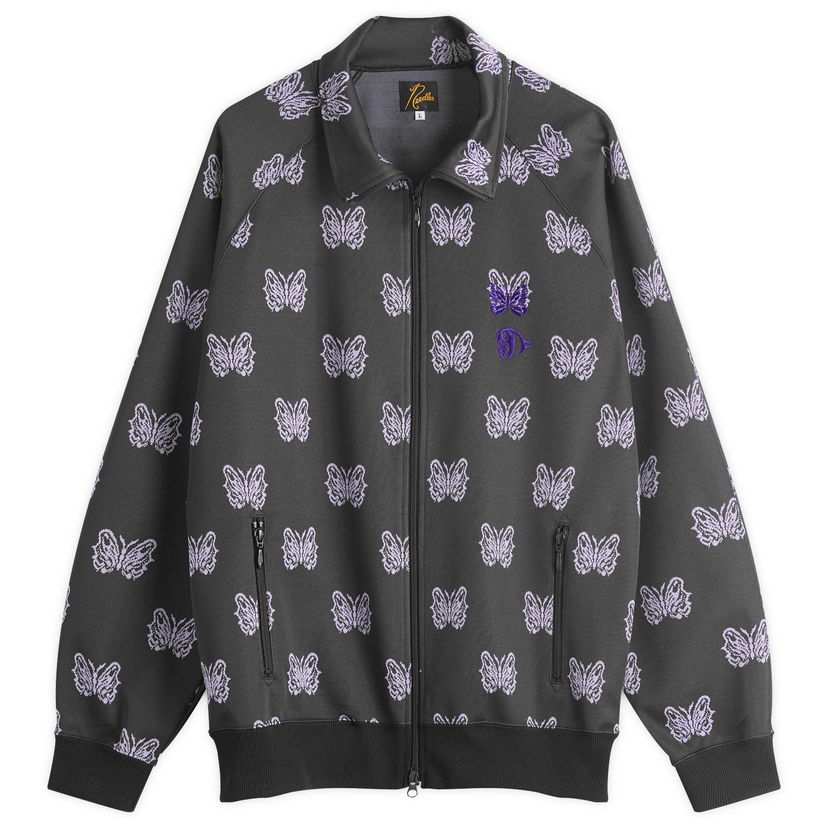 Tuulitakki Needles Kae Tanaka Poly Jacquard Track Jacket, Size Large Musta | QV424