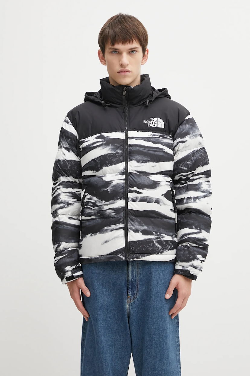 Puffer takki The North Face 1996 Retro Nuptse Winter Hooded Down Jacket with Monochrome Pattern Monivärinen | NF0A8D16DJI1