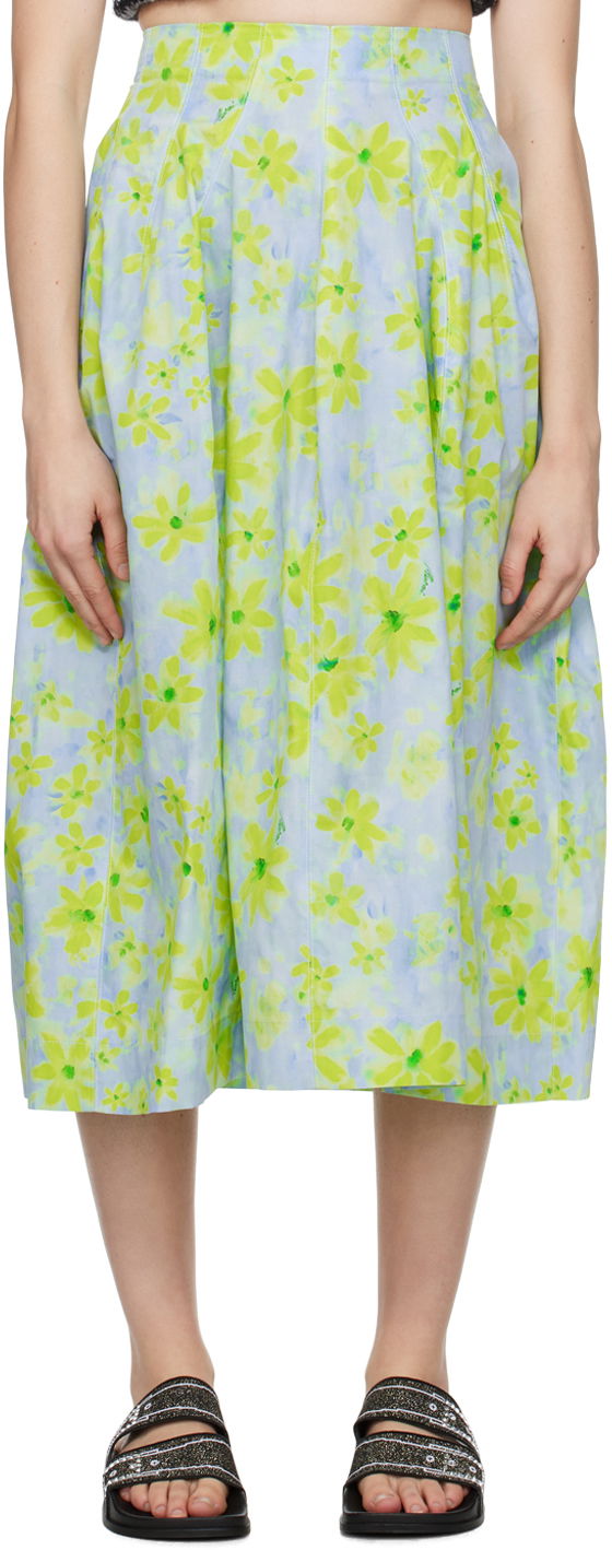Hame Marni Graphic Midi Skirt Vihreä | GOMA0605A0 UTC330