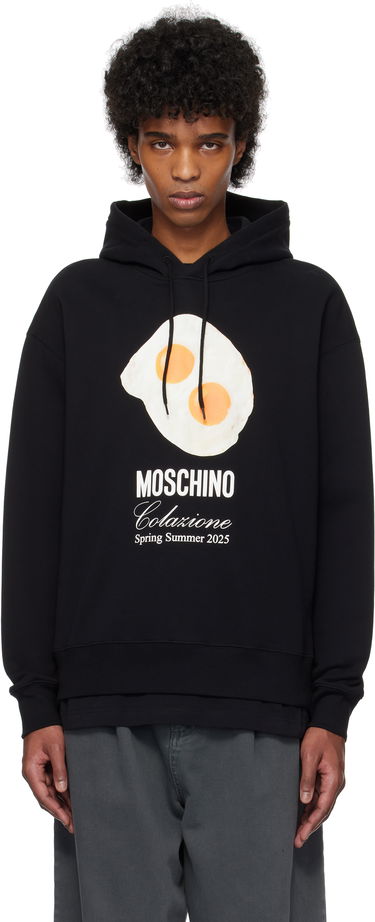 Huppari Moschino Eggs Print Hoodie Musta | 251ZZA170802281555, 0