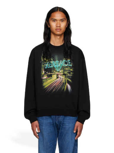 Huppari Versace Printed Musta | 1012555_1A09045