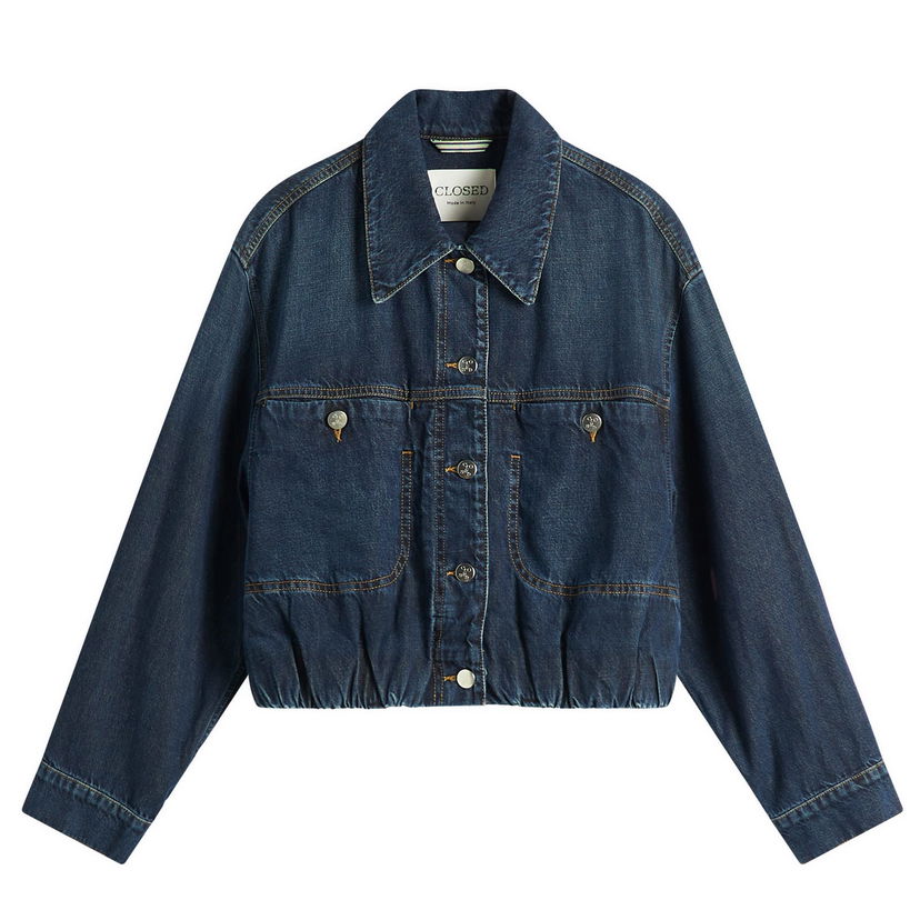 Takki CLOSED Closed Ruched Hem Jacket, Size X-Small Sininen | C97959-18Q-2K