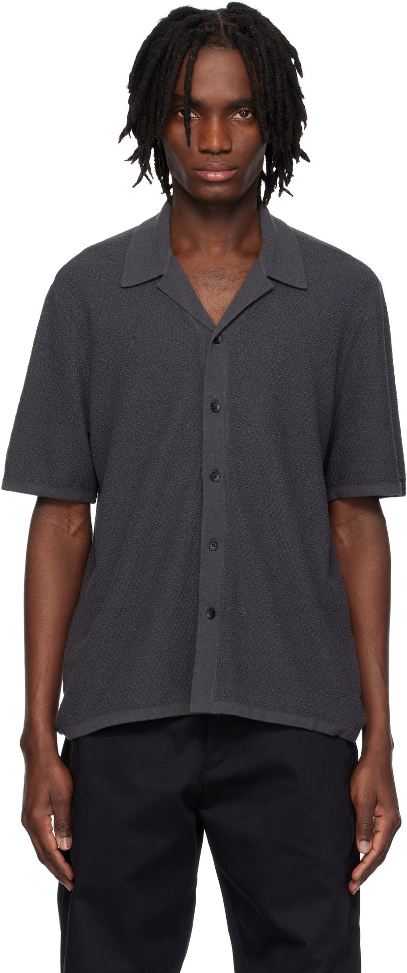 Paita rag & bone Rag & Bone Avery Zig-Zag Polo Harmaa | MBS25S036YF36