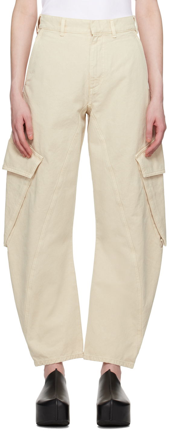 Housut JW Anderson Beige Twisted Trousers Beige | TR0346-PG1476, 0