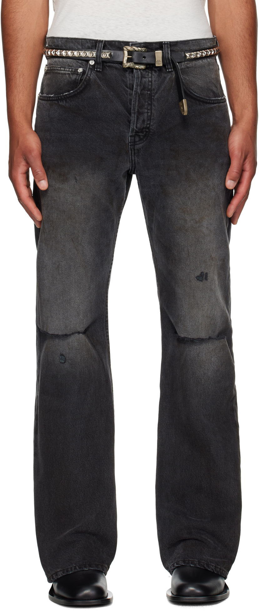Jeans Enfants Riches Déprimés Enfants Riches Déprimés Wider Flare Leg Jeans Musta | 050-400
