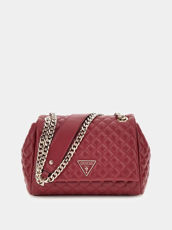 Käsilaukku GUESS Quilted Mini Crossbody Bag Punainen | HWEQG954121