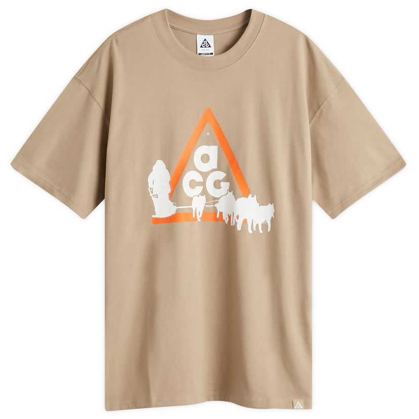 T-paita Nike ACG OC Dog Sled T-shirt in Khaki, Size Large | END. Clothing Beige | FZ5277-247